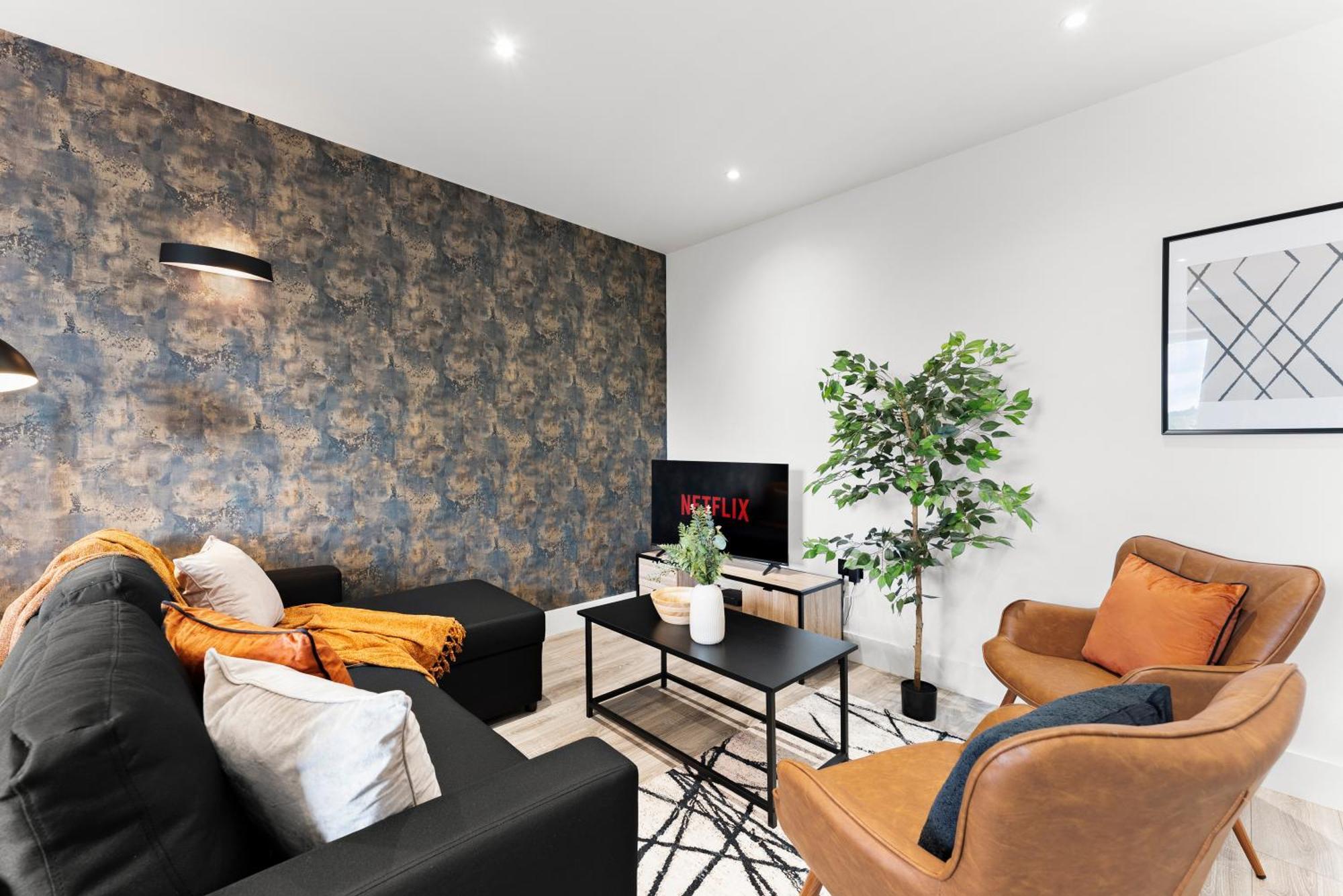 Stylish Two-Bedroom Flat In NWI Exterior foto